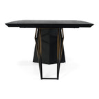 Elkhorn - Glam Black Ash + Stainless Steel 126" Dining Table