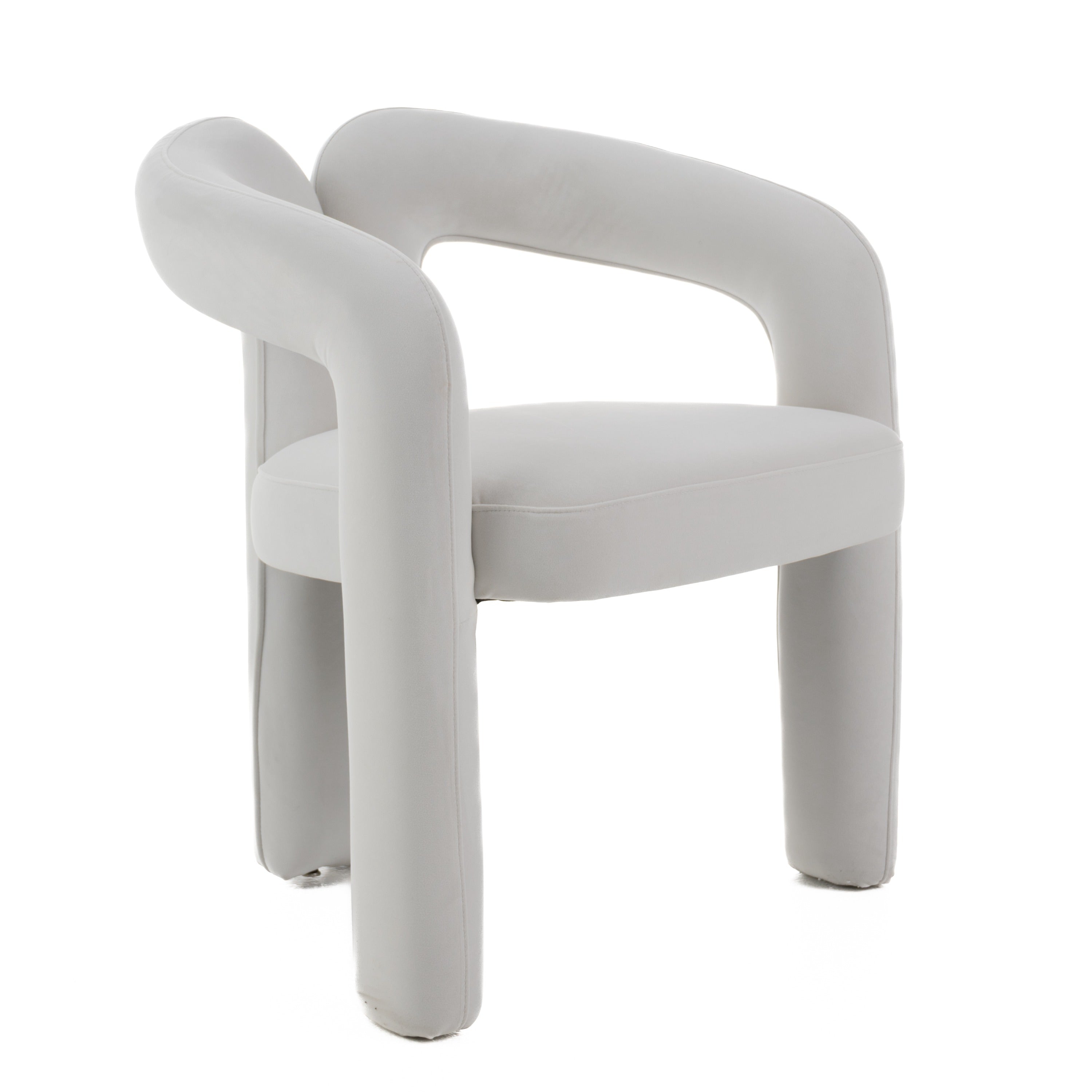 Ellen - Glam White Velvet Dining Chair
