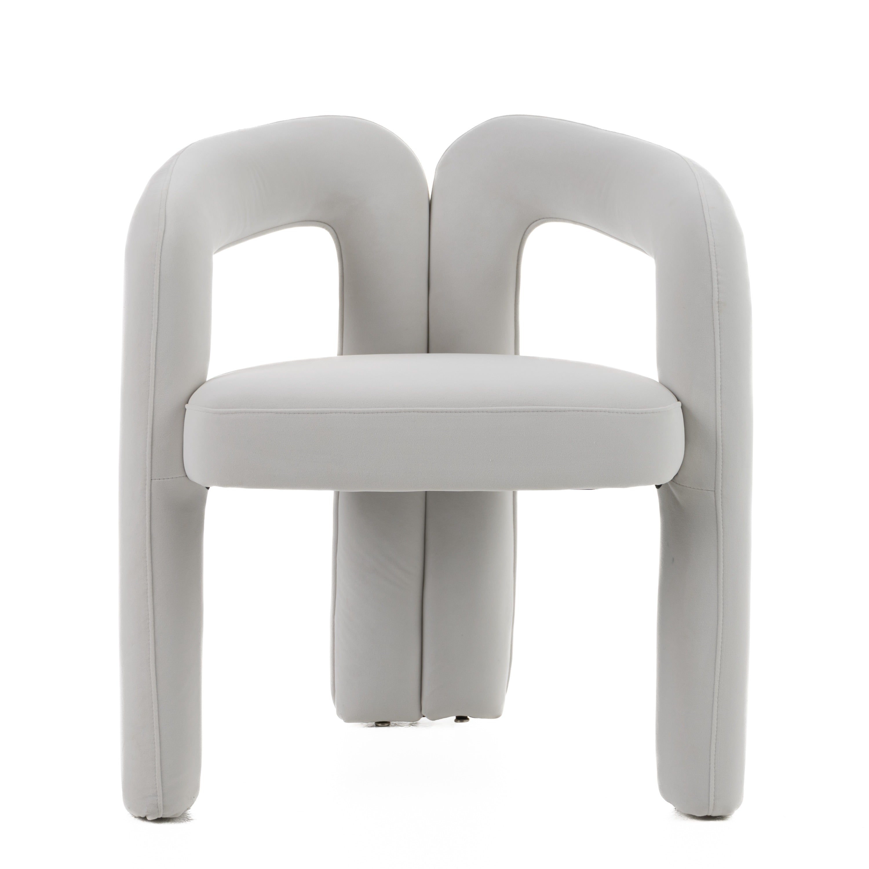 Ellen - Glam White Velvet Dining Chair