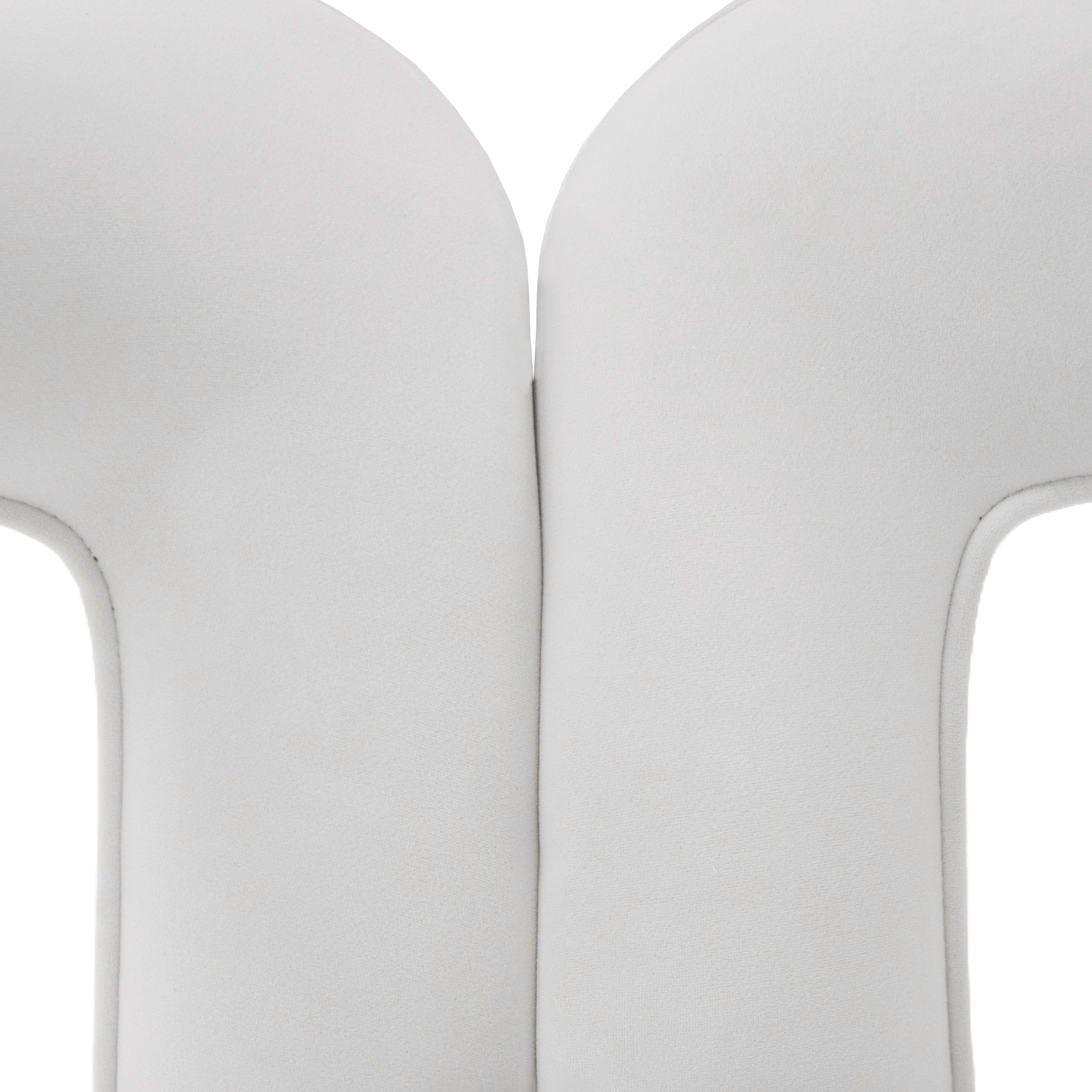 Ellen - Glam White Velvet Dining Chair