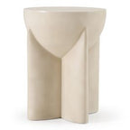 Elsa - Modern Oyster Concrete Round End Table