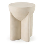 Elsa - Modern Oyster Concrete Round End Table