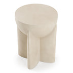 Elsa - Modern Oyster Concrete Round End Table