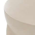 Elsa - Modern Oyster Concrete Round End Table