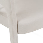 Elson - Modern Off-White Fabric + Antique Brass Dining Chair