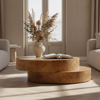 Ely - Modern Faux Burl Coffee Table