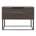 Enzo Italian Modern Grey Oak Nightstand