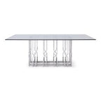 Ericson - Modern Glass & Stainless Steel Dining Table