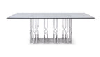 Ericson - Modern Glass & Stainless Steel Dining Table