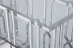 Ericson - Modern Glass & Stainless Steel Dining Table