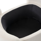 Erin - Modern Cream Fabric Storage Ottoman