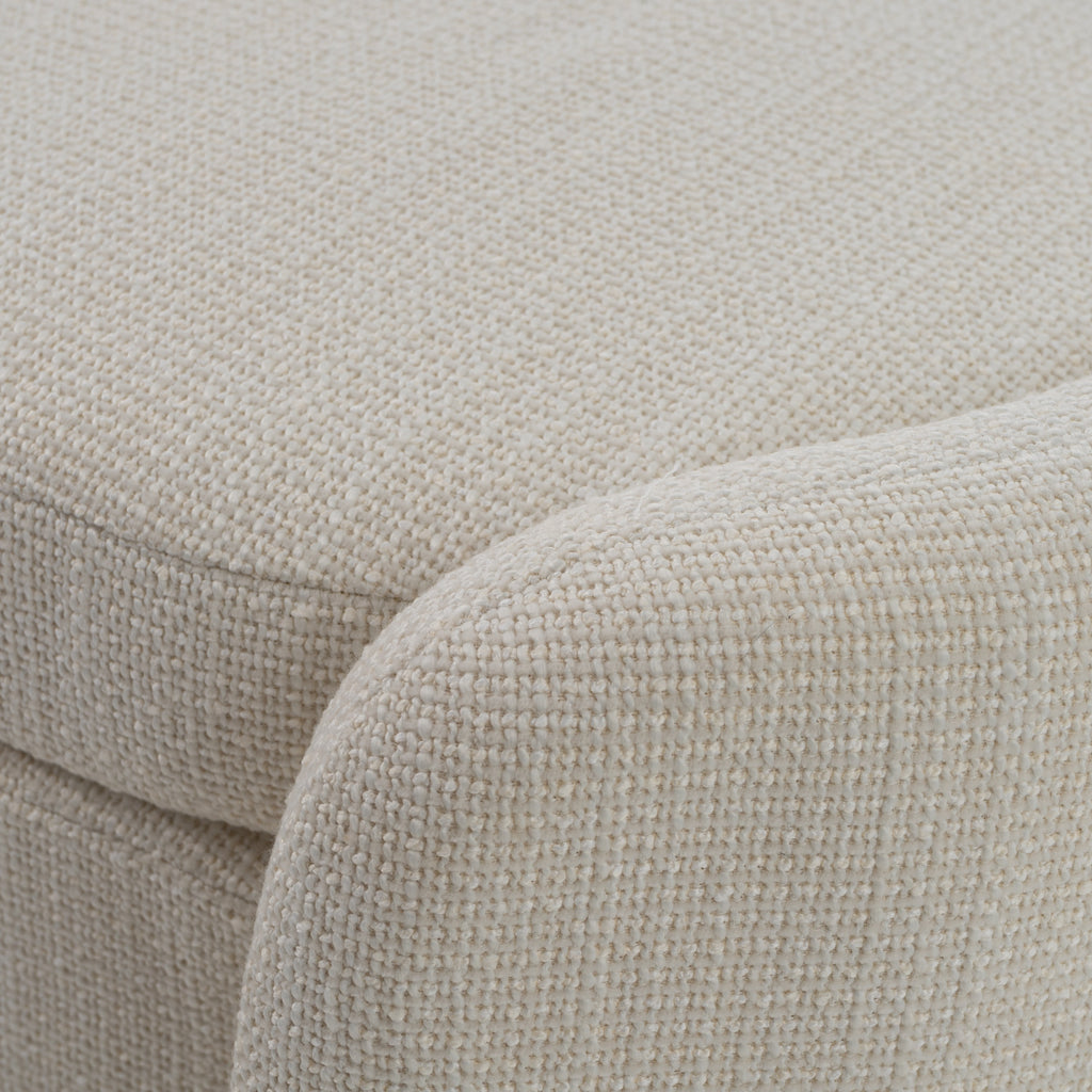 Erin - Modern Cream Fabric Storage Ottoman