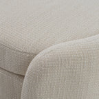 Erin - Modern Cream Fabric Storage Ottoman