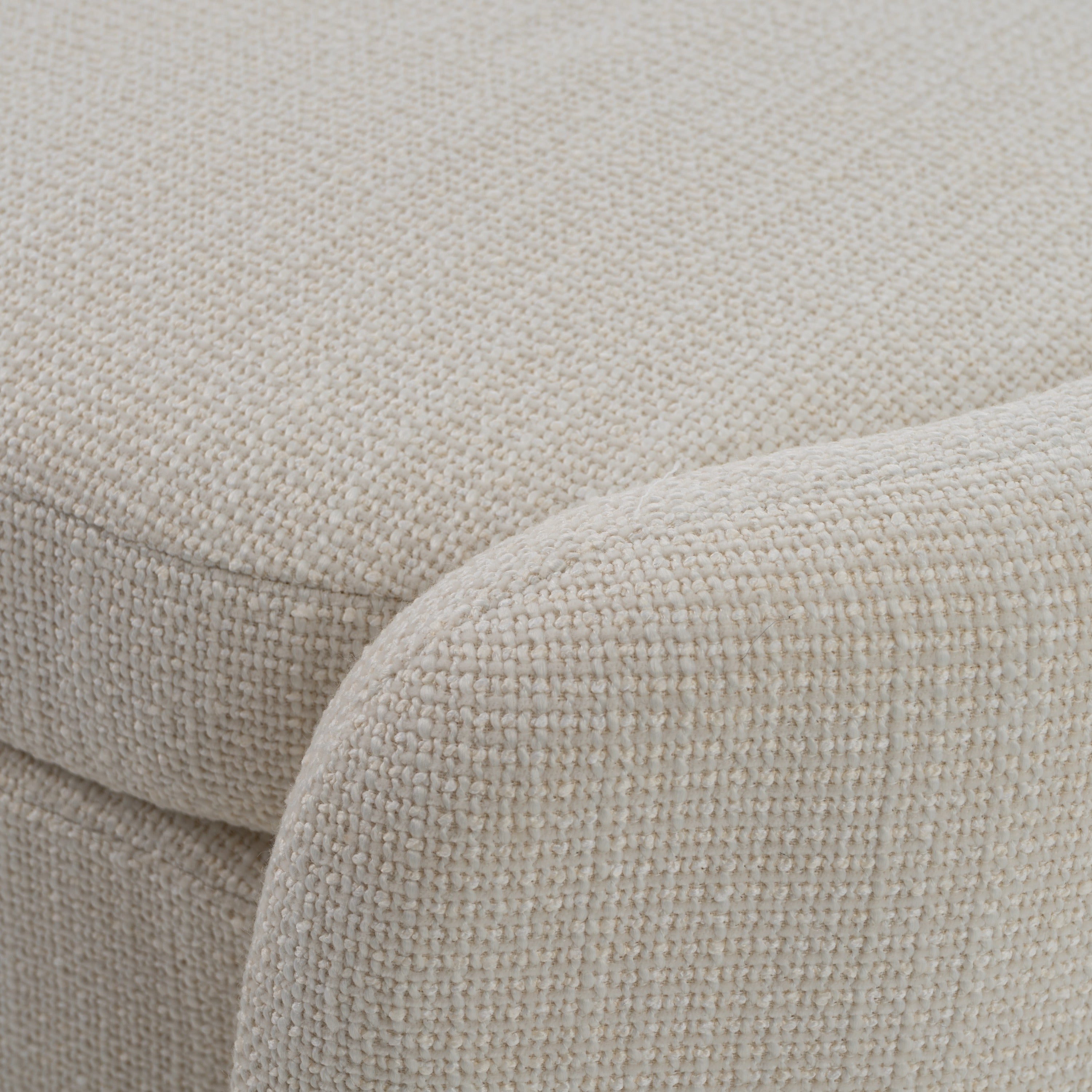 Erin - Modern Cream Fabric Storage Ottoman