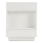 Esso Modern White Glossy Tall Nightstand