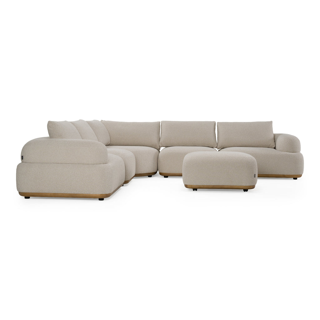 Evans - Contemporary Off-White Fabric Modular Sectional Sofa - Contemporary Off - White Fabric Modular Sectional Sofa