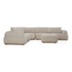 Evans - Contemporary Off-White Fabric Modular Sectional Sofa - Contemporary Off - White Fabric Modular Sectional Sofa