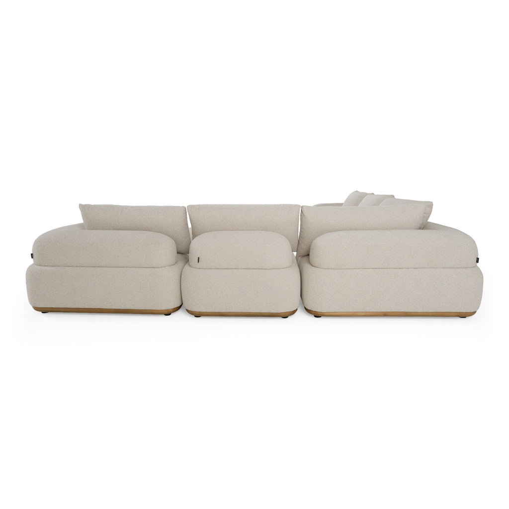 Evans - Contemporary Off-White Fabric Modular Sectional Sofa - Contemporary Off - White Fabric Modular Sectional Sofa