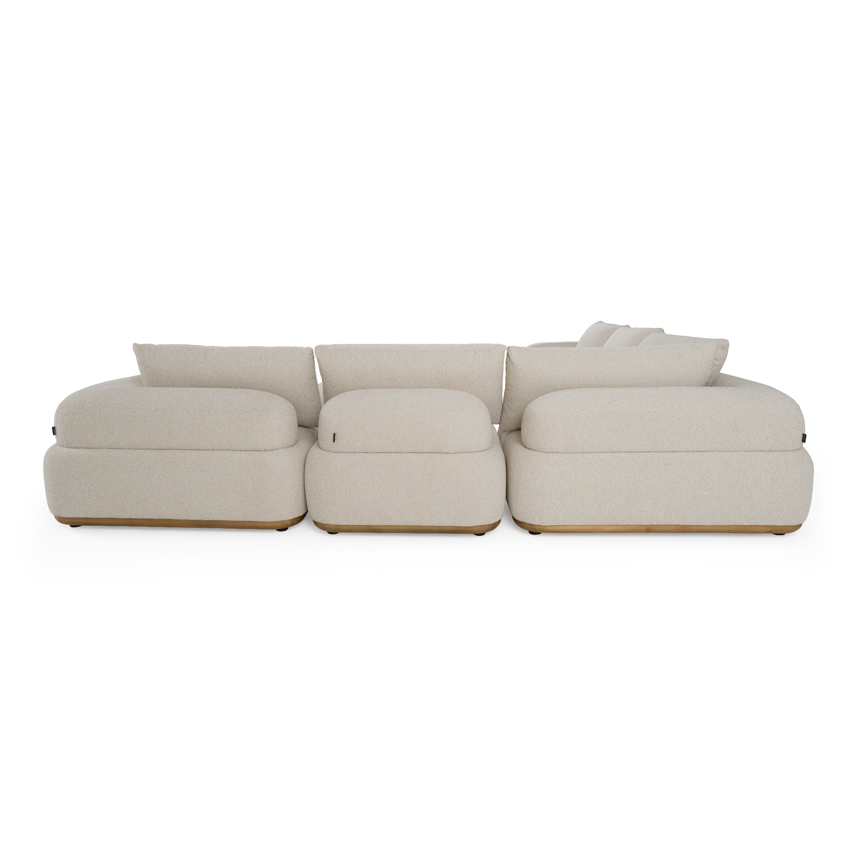 Evans - Contemporary Off-White Fabric Modular Sectional Sofa - Contemporary Off - White Fabric Modular Sectional Sofa