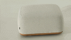 Evans - Contemporary Off-White Fabric Ottoman