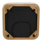 Evans - Contemporary Off-White Fabric Ottoman