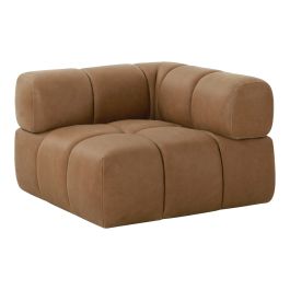 Everest - Modern Brown Leather Modular Corner Sectional Seat