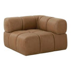 Everest - Modern Brown Leather Modular Corner Sectional Seat