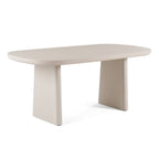 Evermore - Modern Grey Faux Cement Oval Dining Table