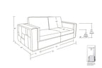 1130 Divanitalia Loveseat in Top-grain Italian Leather - Black - SKU 1130-BLACK-L - view 12