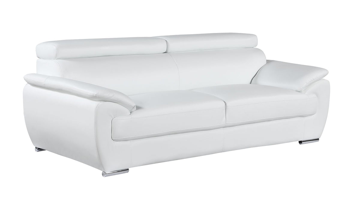 4571 Modern Genuine Leather 2-Piece Sofa Set - White - SKU 4571-LV WHITE 2PC (S/L) - GROUP - view 4