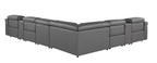 1126 Divanitalia 8-Piece L-Shaped Sectional Sofa in Top Grain Italian Leather with 4 Power Recliners & Power Headrests
