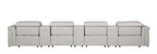 1126 Divanitalia 7-Piece Modular Power Reclining Sofa in Top Grain Italian Leather with 4 Power Recliners & Power Headrests - Light Grey - SKU 1126-LT_GREY-7.4-HT - view 7