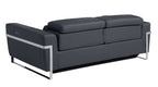 990 Divanitalia Power Reclining Sofa with Power Headrest in Top-grain Italian Leather - Dark Grey - SKU 990-DK-GRAY-S - view 3