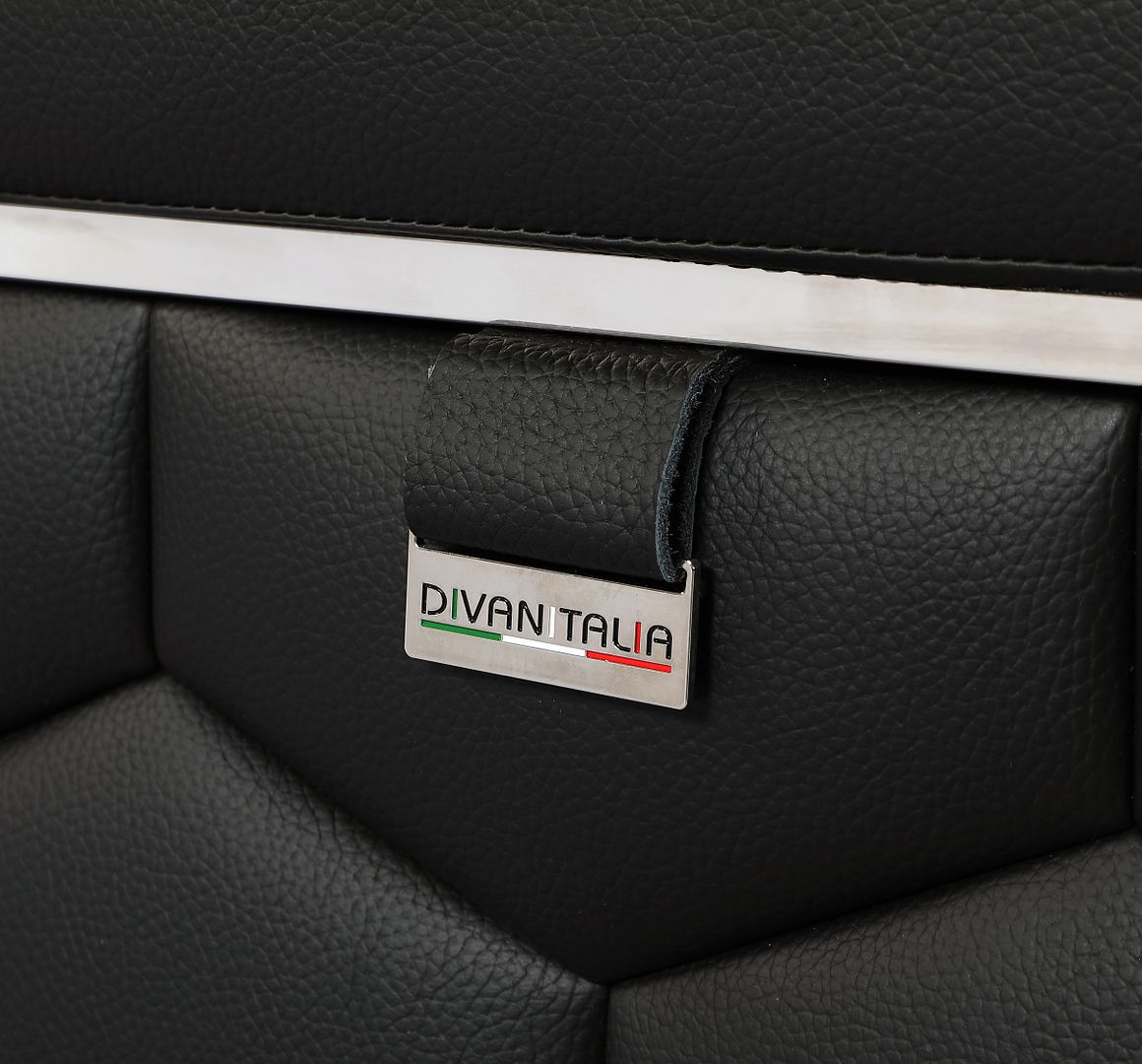 692 Divanitalia Chair with Adjustable Headrest in Top-grain Italian Leather - Black - SKU 692-CH-BLACK - view 6