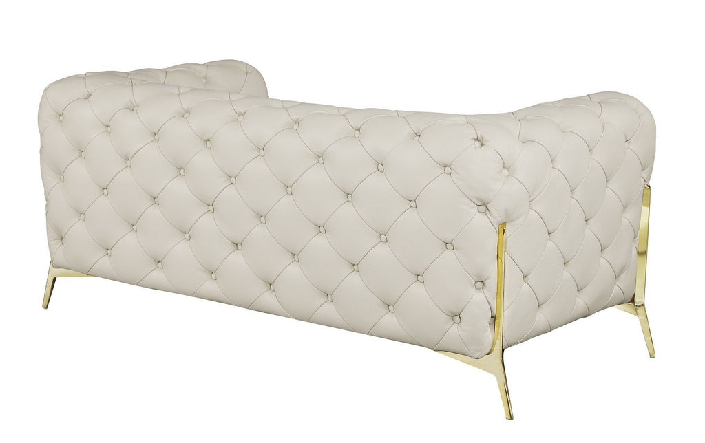970 Divanitalia 2-Piece Sofa Set in Top-grain Italian Leather - Cream - SKU 970- CREAM 2PC (S/L) - GROUP - view 4