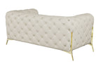 970 Divanitalia 2-Piece Sofa Set in Top-grain Italian Leather - Cream - SKU 970- CREAM 2PC (S/L) - GROUP - view 4