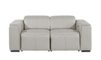 1224 Divanitalia 2-Piece Modular Power Reclining Loveseat in Top Grain Italian Leather with 2 Power Recliners & Power Headrests