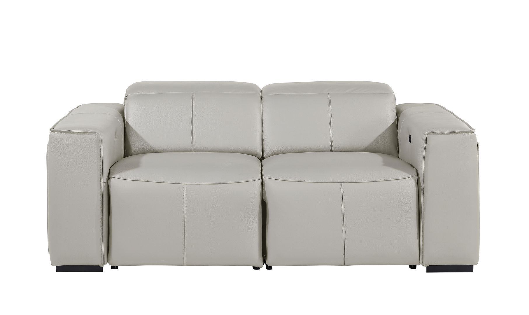 1224 Divanitalia 2-Piece Modular Power Reclining Loveseat in Top Grain Italian Leather with 2 Power Recliners & Power Headrests