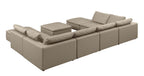 1100 Divanitalia Top-grain Italian Leather 9-Piece Sectional Sofa with Chaise