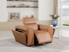 1126 Divanitalia Top Grain Italian Leather Power Reclining Chair with Power Headrests