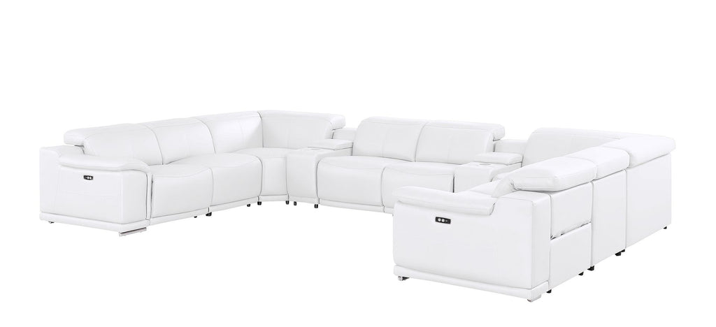 2679 10-Piece U-Shaped Power Reclining Sectional Sofa in Genuine Leather - 4 Recliners
