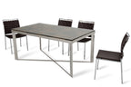Santiago Modern Rectangular Wood Mosaic Dining Table