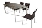 Santiago Modern Rectangular Wood Mosaic Dining Table