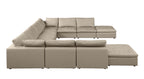 1100 Divanitalia 10-Piece U-Shaped Sectional Sofa with Chaise in Top-grain Italian Leather