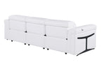 1126 Divanitalia 3-Piece Modular Power Reclining Sofa in Top Grain Italian Leather with 3 Power Recliners & Power Headrests