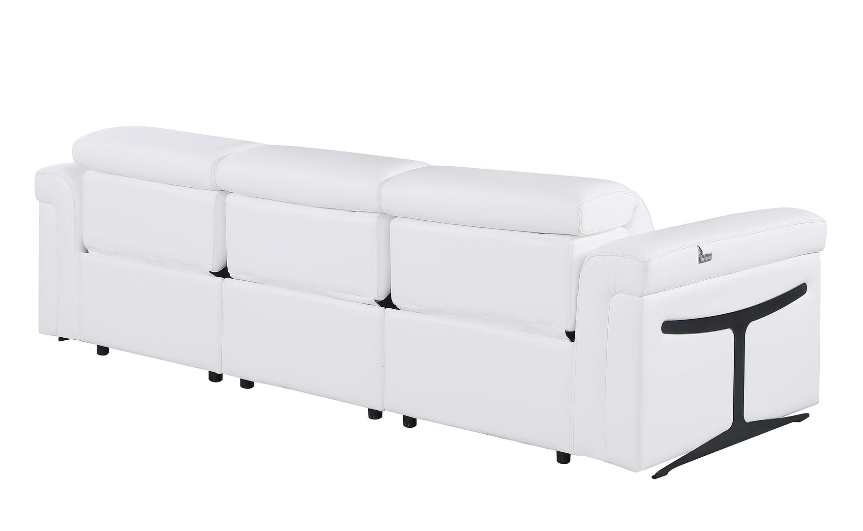 1126 Divanitalia 3-Piece Modular Power Reclining Sofa in Top Grain Italian Leather with 3 Power Recliners & Power Headrests