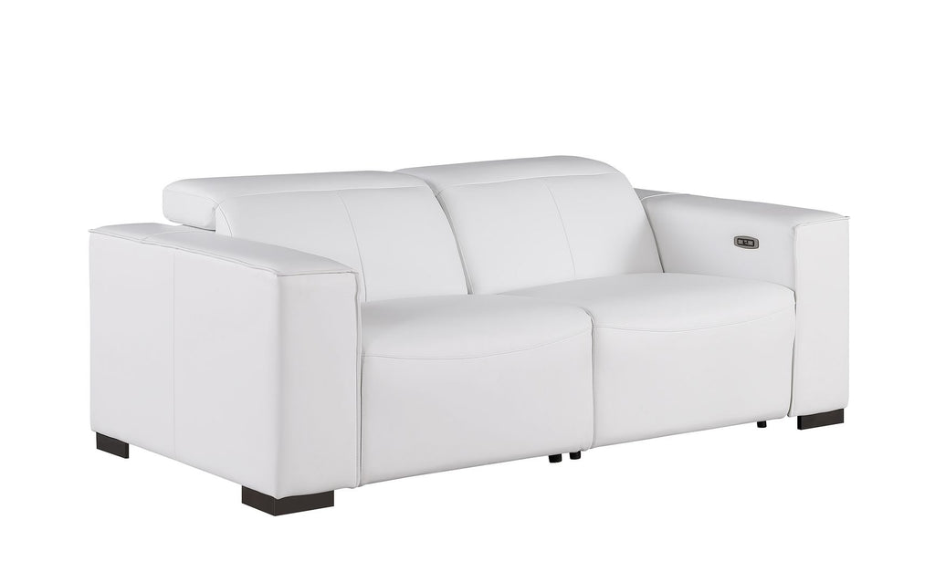1208 Genuine Leather Dual Power Reclining Loveseat