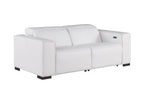 1208 Genuine Leather Dual Power Reclining Loveseat