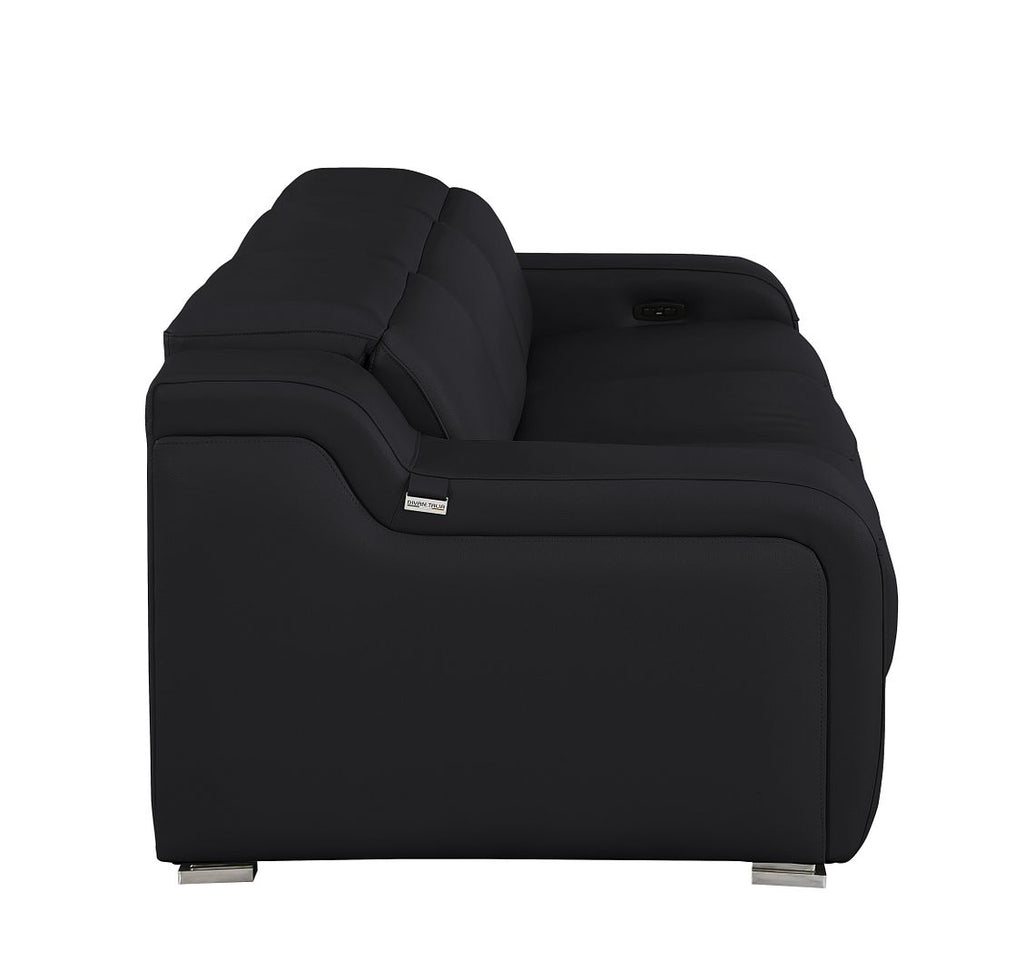 1116 Divanitalia 3-Piece Modular Power Reclining Sofa in Top Grain Italian Leather with 2 Power Recliners & Power Headrests