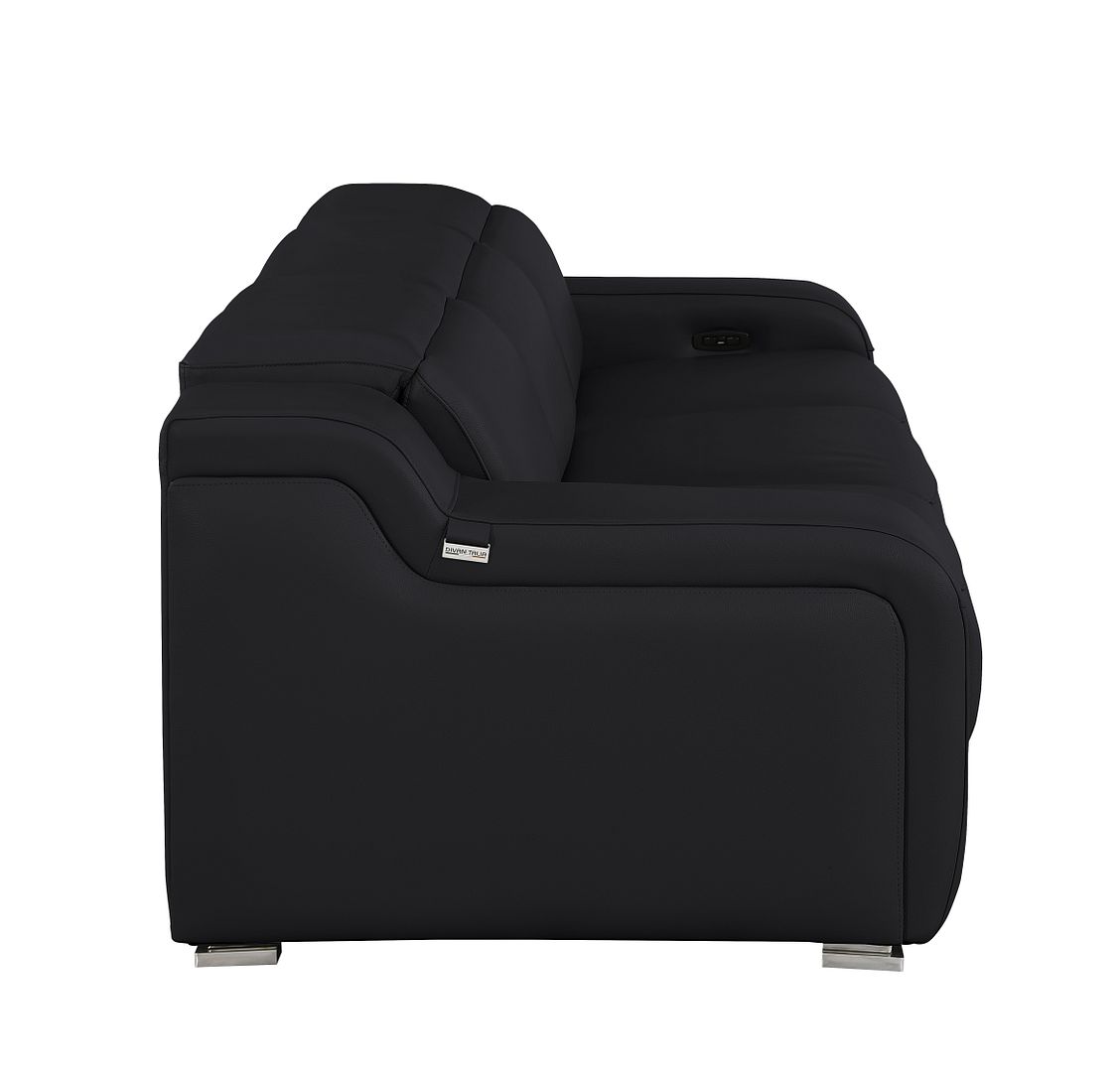1116 Divanitalia 3-Piece Modular Power Reclining Sofa in Top Grain Italian Leather with 2 Power Recliners & Power Headrests